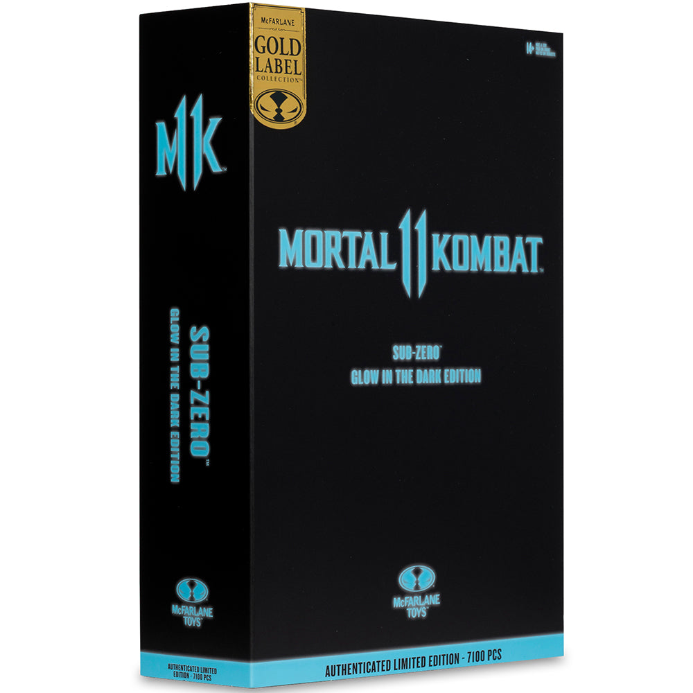Mortal Kombat Sub-Zero Glow In The Dark Edition Gold Label 7in Action Figure McFarlane Toys
