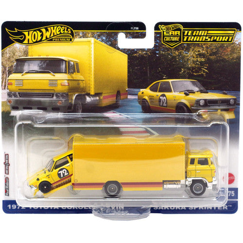 Hot Wheels Car Culture Team Transport - 1972 Toyota Carolla Levin & Sakura Sprinter