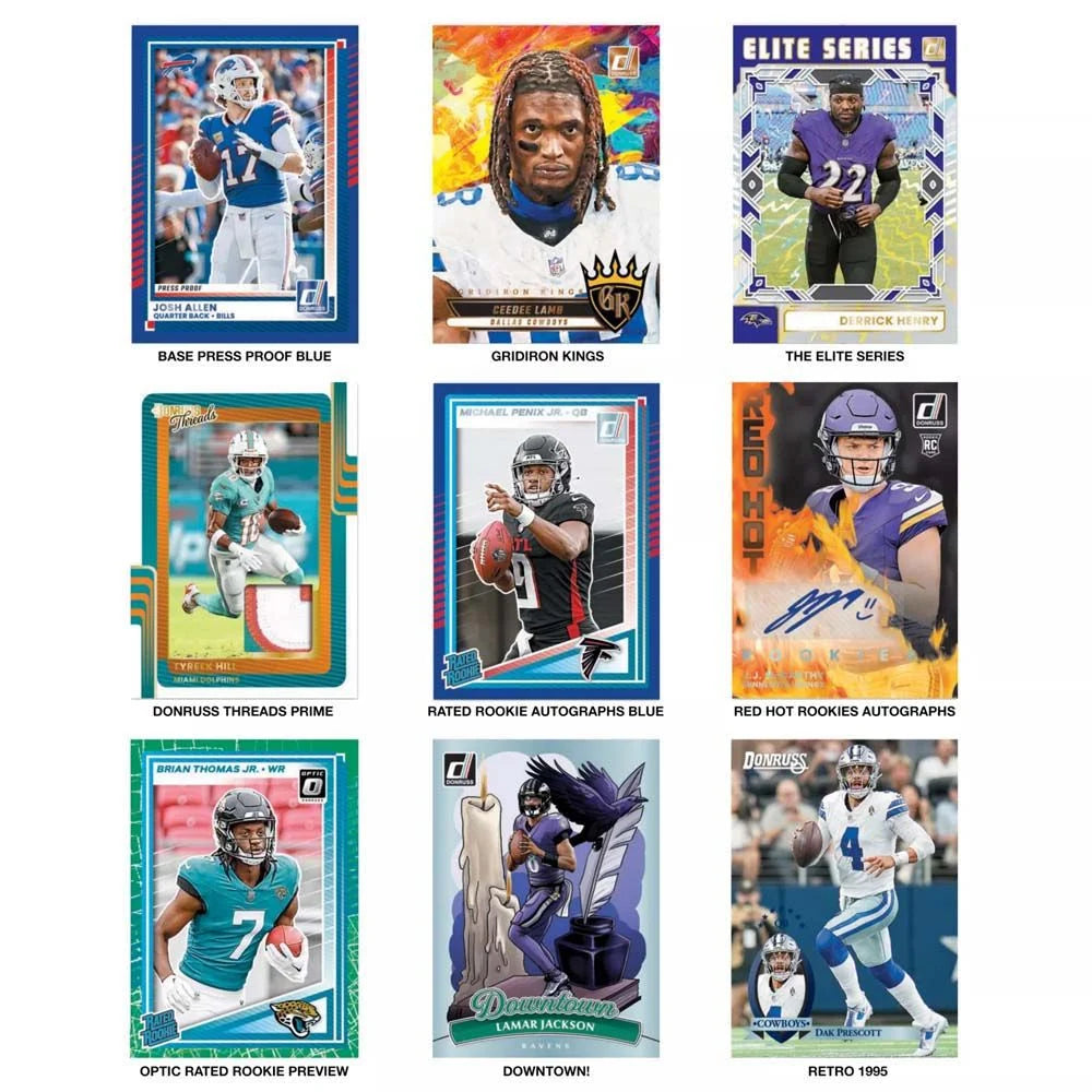 Panini NFL 2025 Donruss Football Trading Card Retail Box