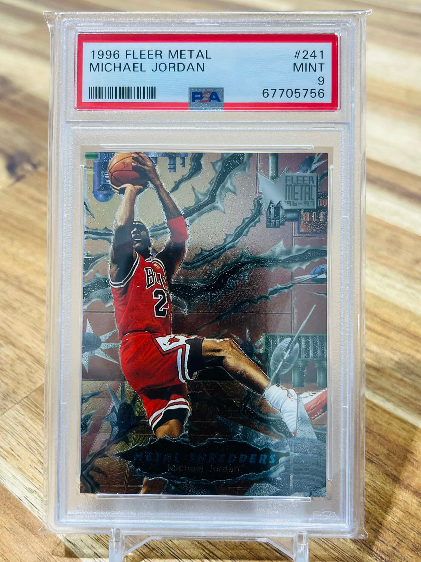 1996 Fleer Metal Shredders Michael Jordan #241 - PSA Mint 9