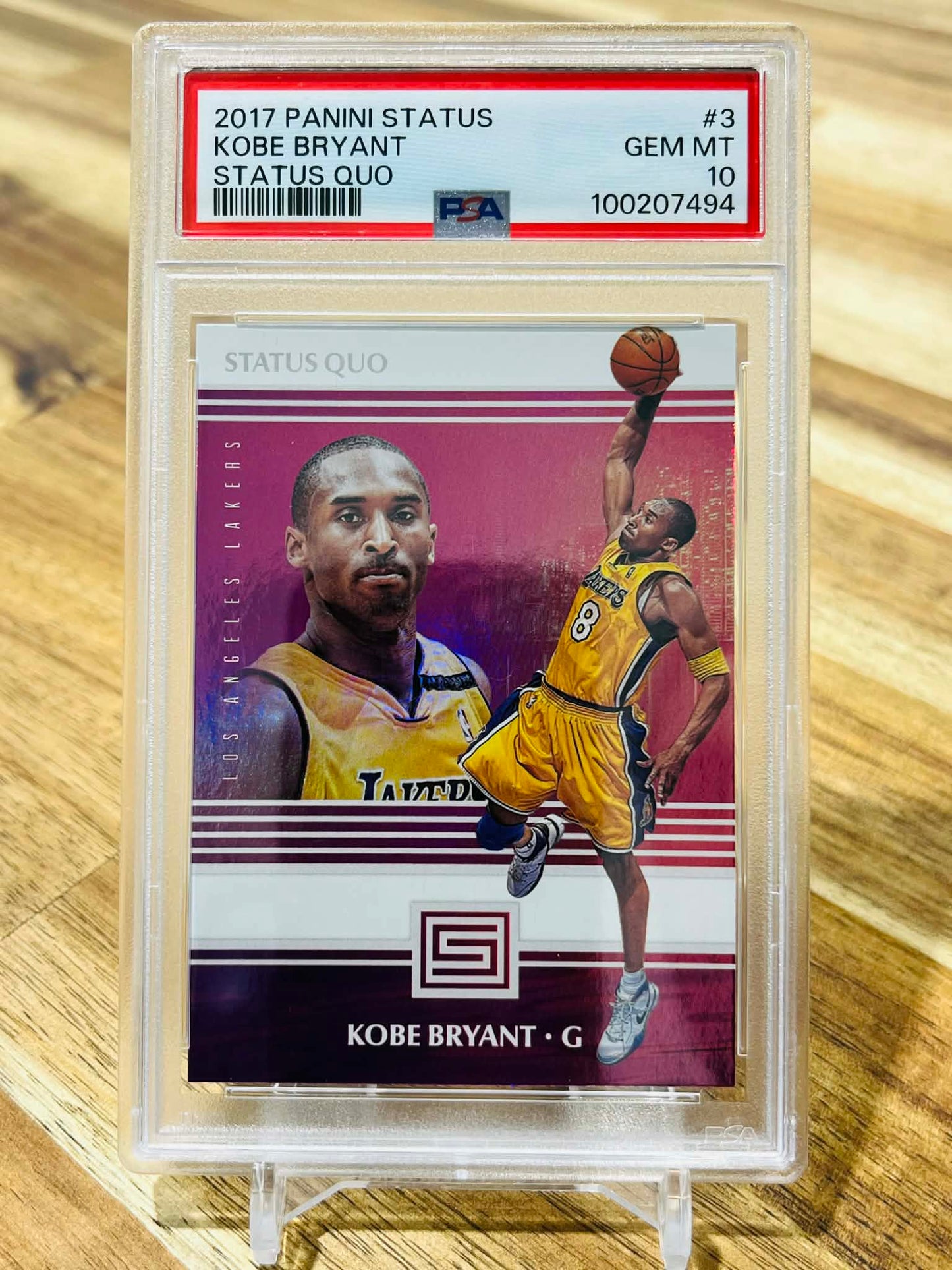 2017 Panini Status QUO Kobe Bryant #3 - PSA Gem Mint 10