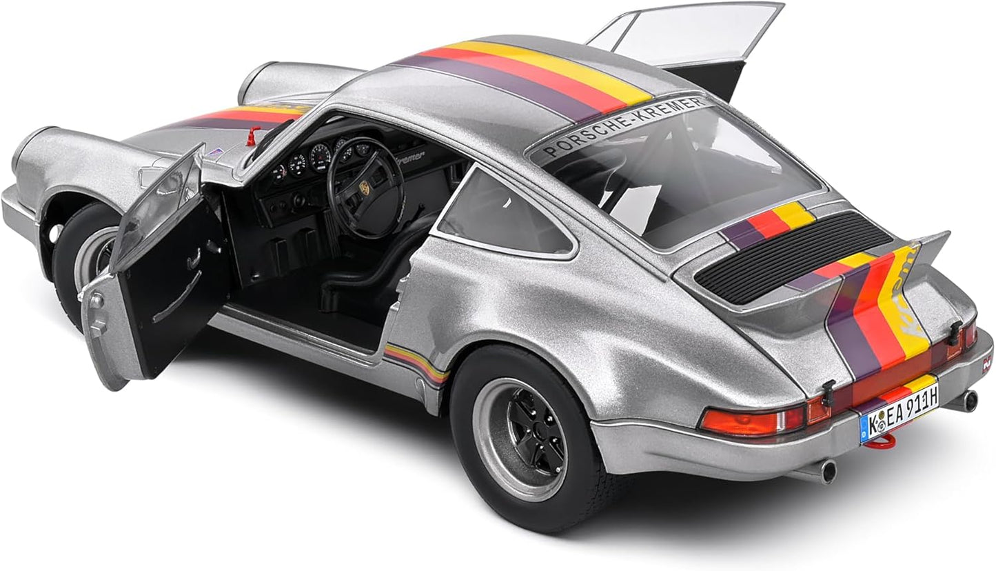Solido 1:18 Porsche 911 RSR Kremer 1973 Silver
