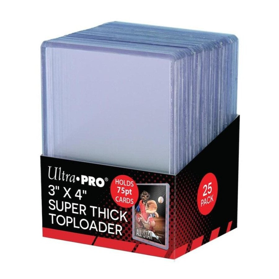 Ultra Pro 3 inch x 4 inch Super Thick Clear 75PT Toploader 25 Pack