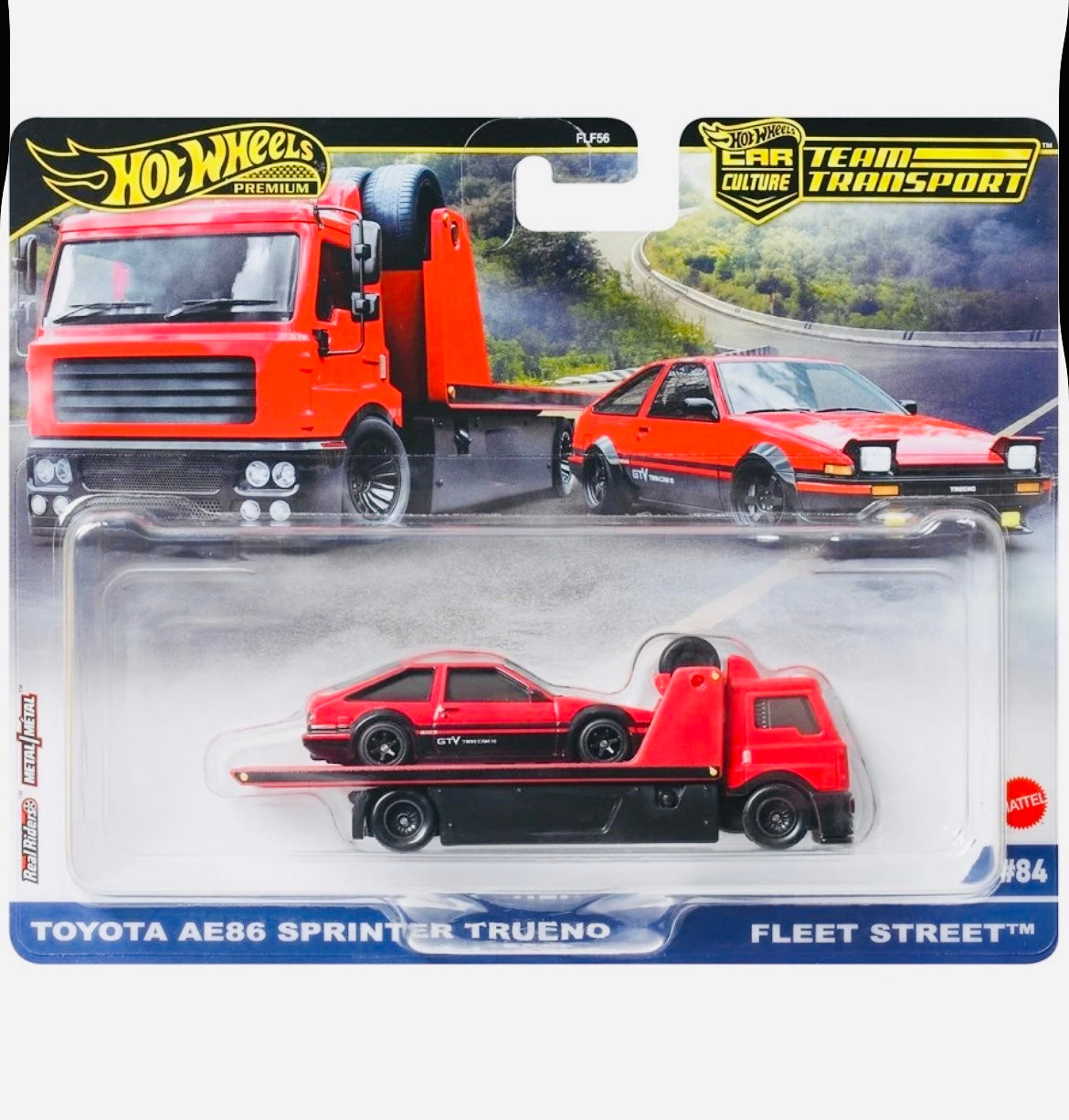 Hot Wheels Car Culture Team Transport - Toyota AE 86 Sprinter Trueno & Fleet Street