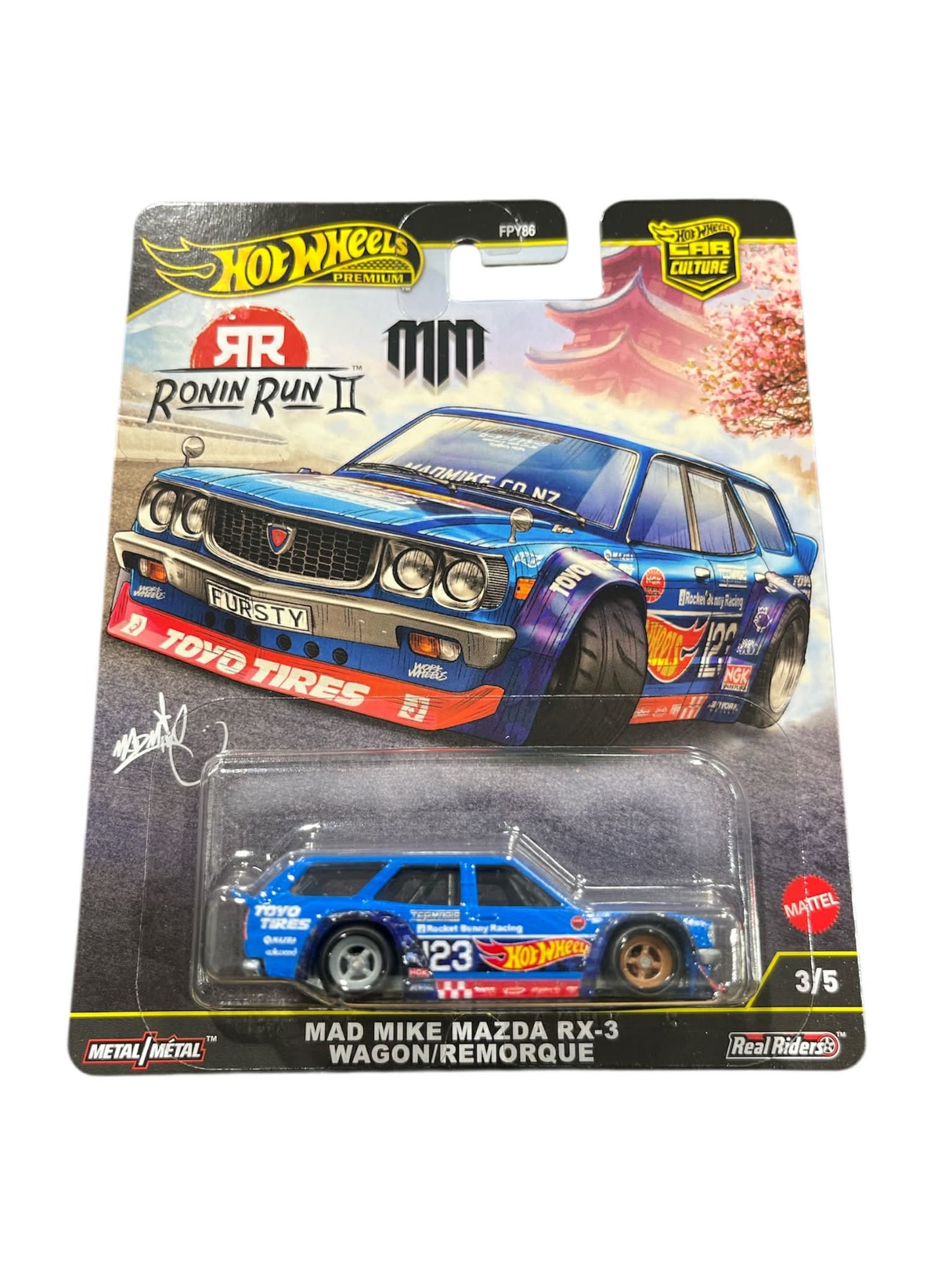 Hot Wheels Premium Run Ronin II - Mad Mike Mazda RX-3 Wagon