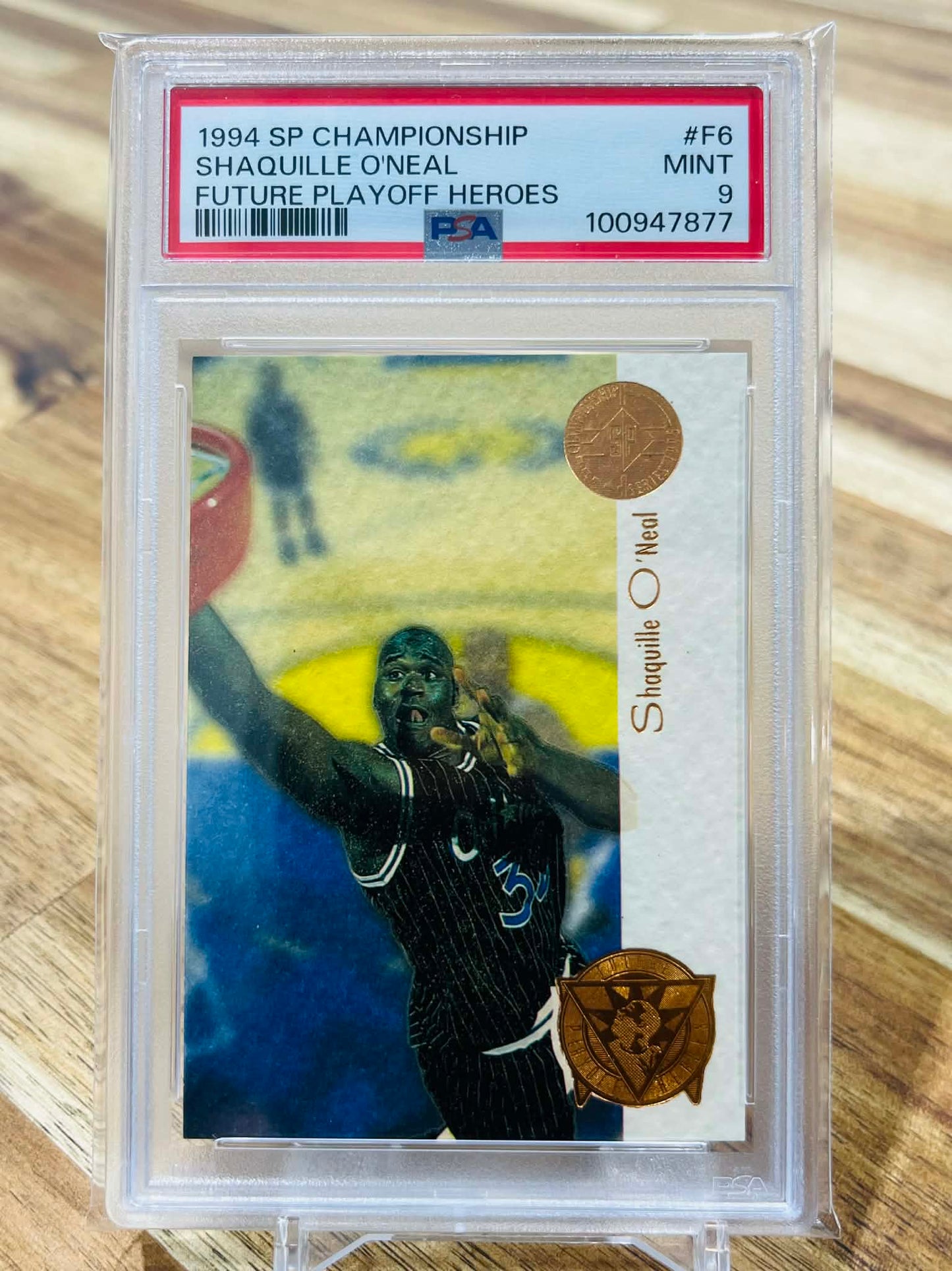 1994 SP Championship Future Playoff Heroes Shaquille Oneal - PSA Mint 9
