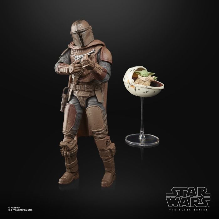 Star Wars: The Mandalorian - The Mandalorian & Grogu (Arvala-7) Black Series Deluxe 6” Scale Action Figure 2-Pack