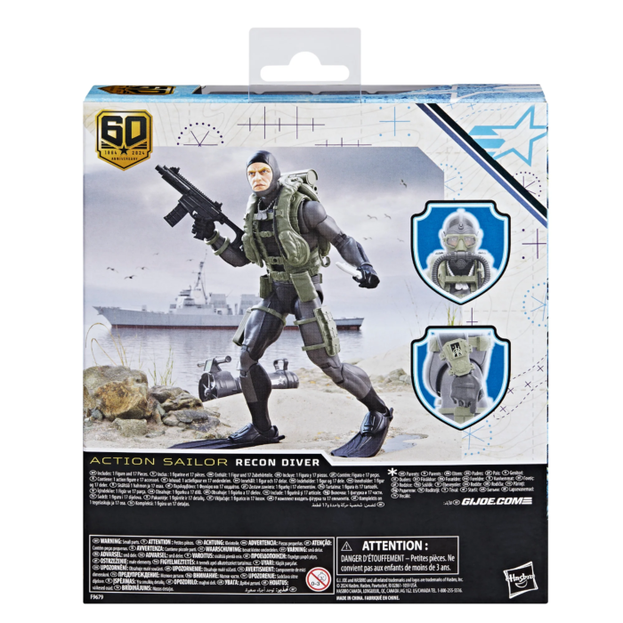 G.I. Joe - Action Sailor Recon Diver 60th Anniversary Classified Series Deluxe 6" Scale Action Figure