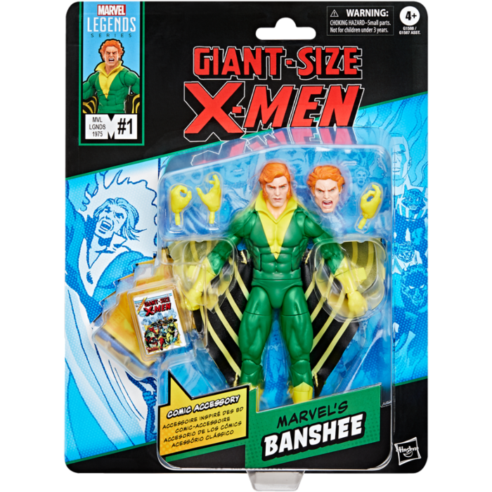 X-Men - Banshee (Giant-Size X-Men) with Mini Comic Book Retro Marvel Legends 6" Scale Action Figure