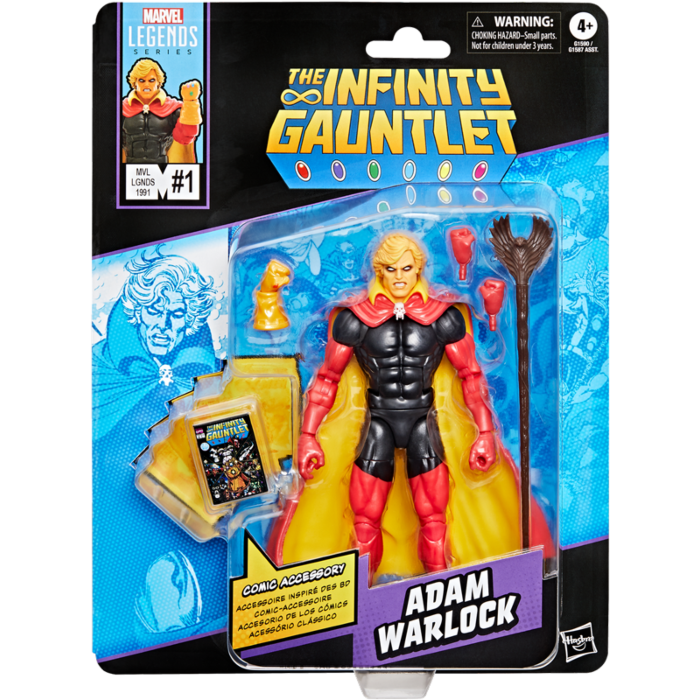 The Infinity Gauntlet - Adam Warlock with Mini Comic Book Retro Marvel Legends 6" Scale Action Figur