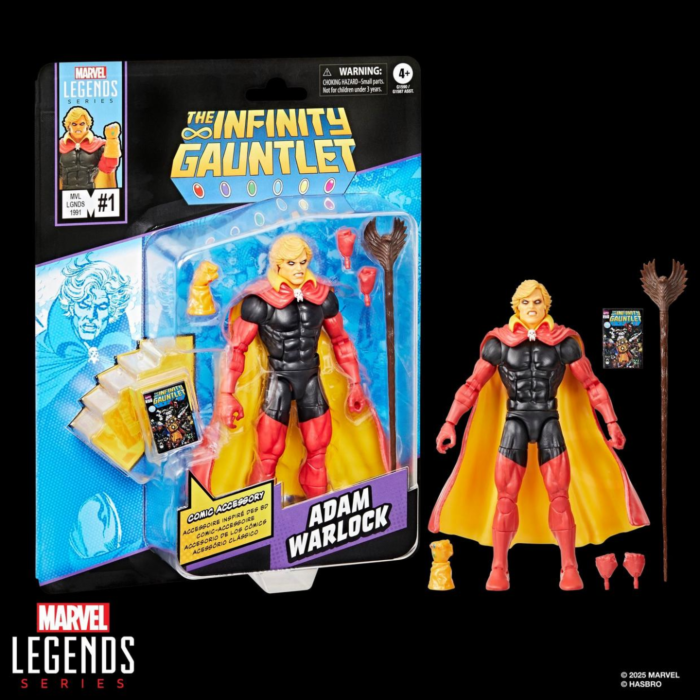 The Infinity Gauntlet - Adam Warlock with Mini Comic Book Retro Marvel Legends 6" Scale Action Figur
