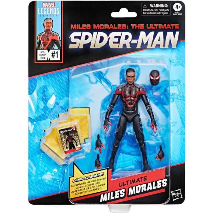 Miles Morales: The Ultimate Spider-Man - Miles Morales with Mini Comic Book Retro Marvel Legends 6" Scale Action Figure