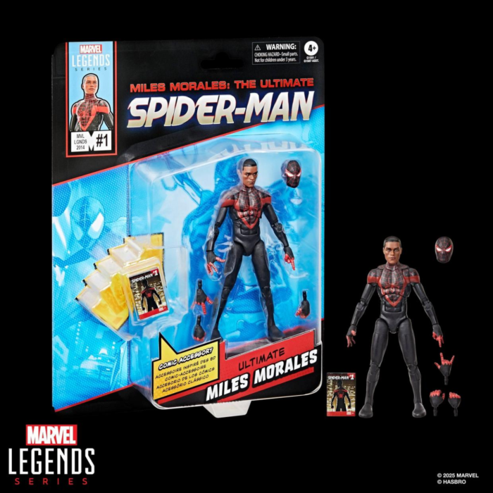 Miles Morales: The Ultimate Spider-Man - Miles Morales with Mini Comic Book Retro Marvel Legends 6" Scale Action Figure