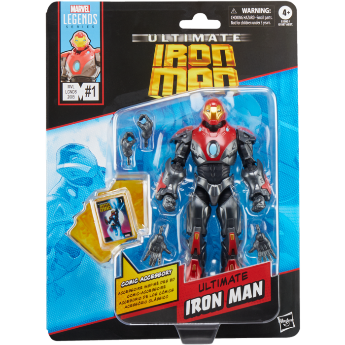 Ultimate Iron Man - Iron Man with Mini Comic Book Retro Marvel Legends 6" Scale Action Figure