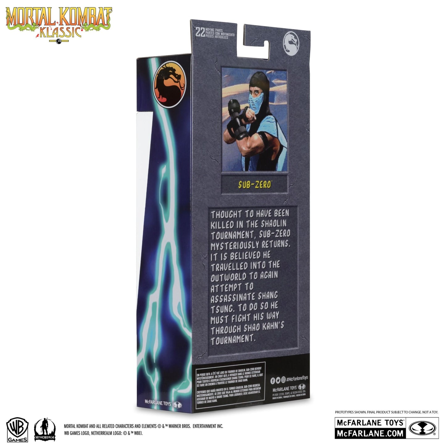 Mortal Kombat Klassic Sub Zero 7" Action Figure