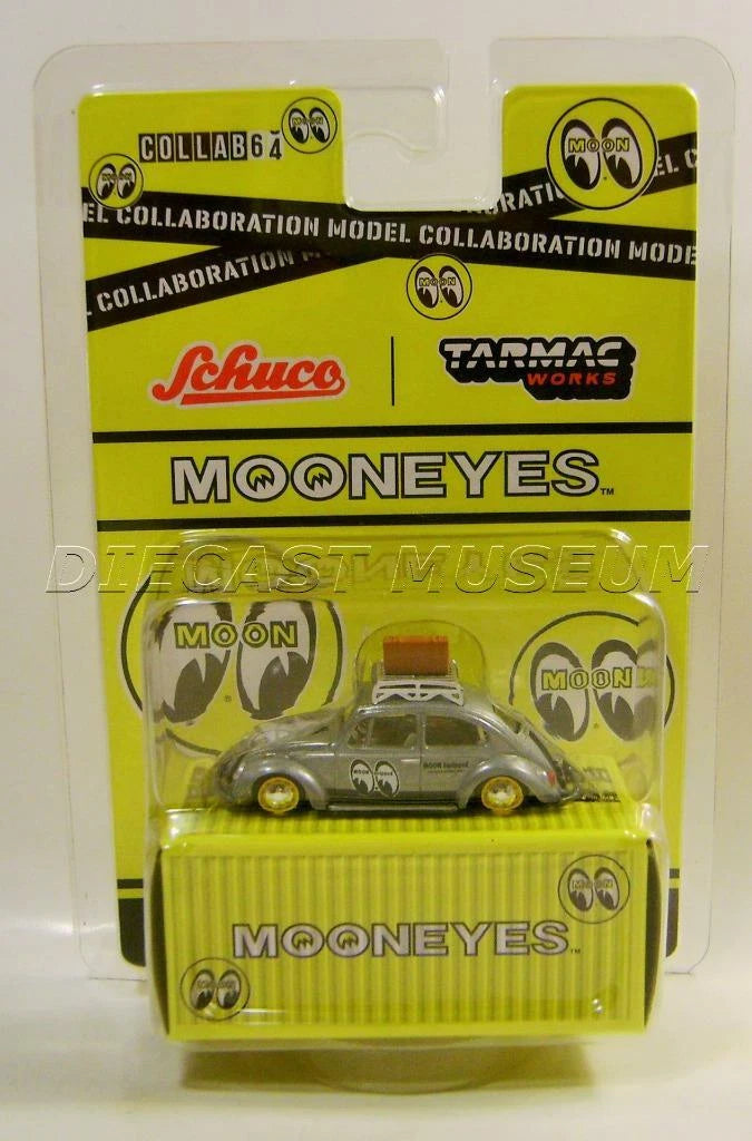 VW BEETLE BUG MOONEYES CHASE CAR TARMAC WORKS SCHUCO COLLAB64 COLLABORATION 2021