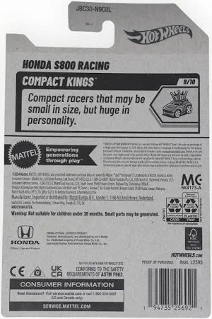 Hot Wheels Honda S800 Racing 212/250 - Treasure Hunt - 2025