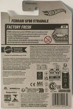 Hot Wheels 2025 - Ferrari Sf90 Stradale - 191/250 - Red