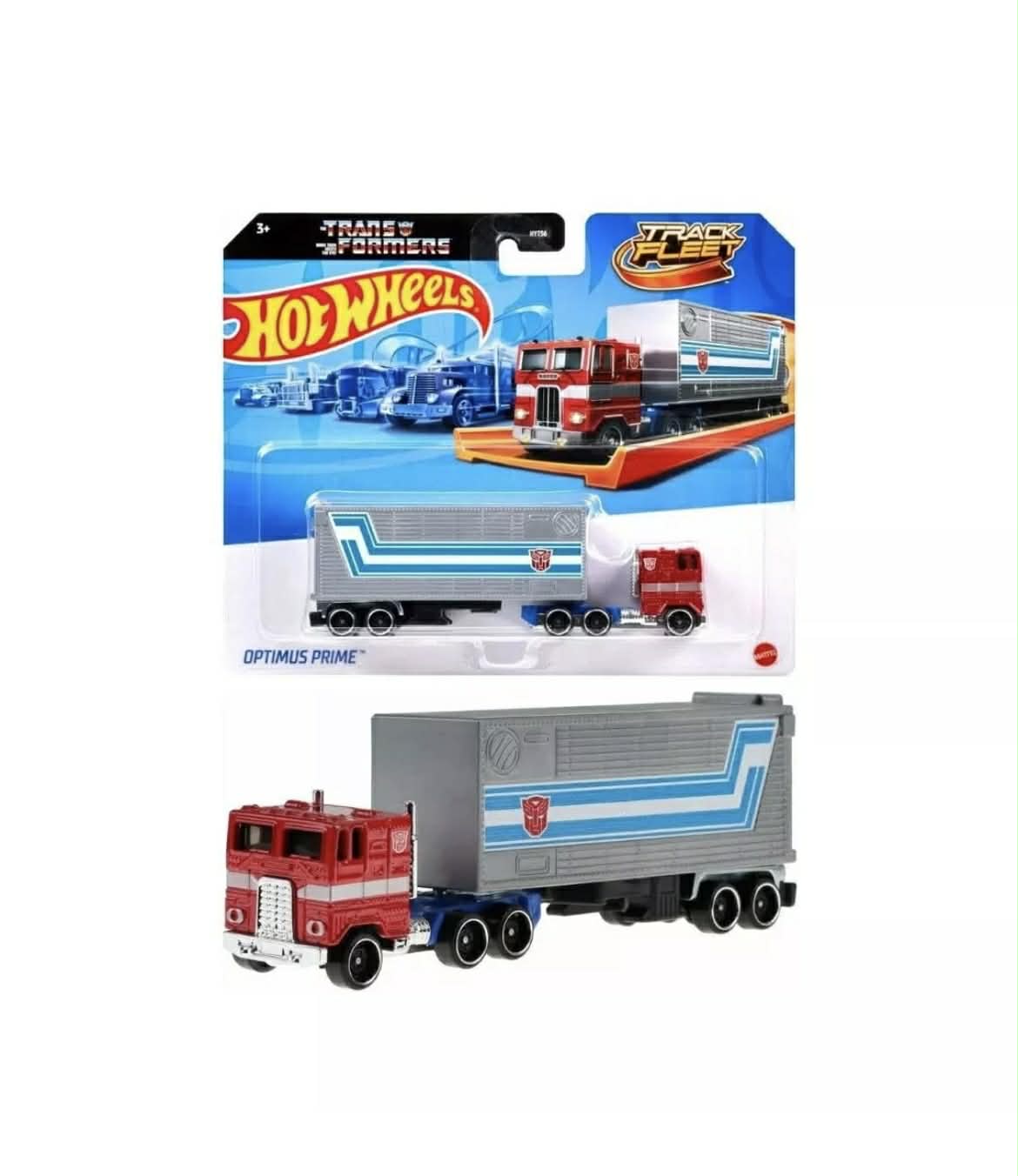 2025 Hot Wheels TRACK FLEET - Optimus Prime With Trailer