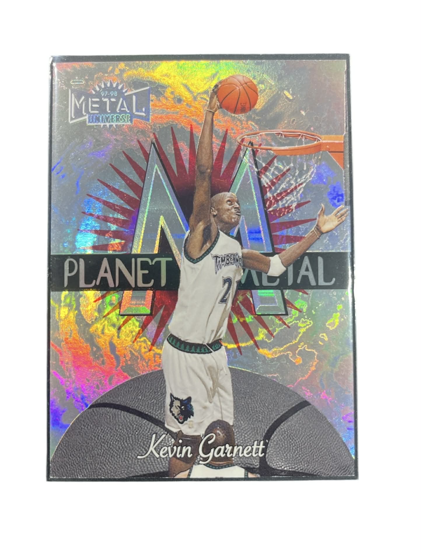 1997-98 Metal Universe Planet Metal Kevin Garnett #8