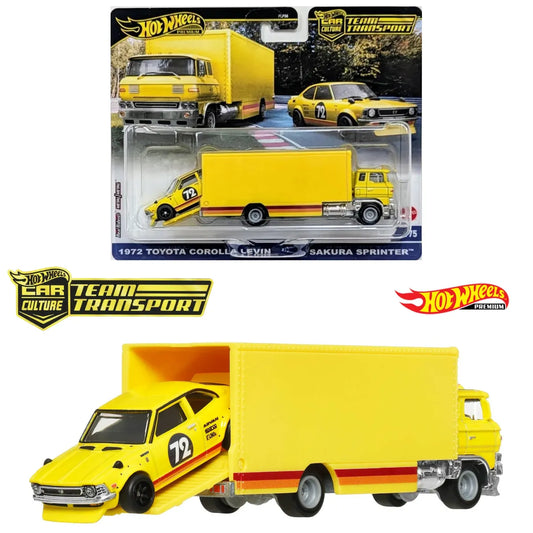 Hot Wheels Car Culture Team Transport - 1972 Toyota Carolla Levin & Sakura Sprinter