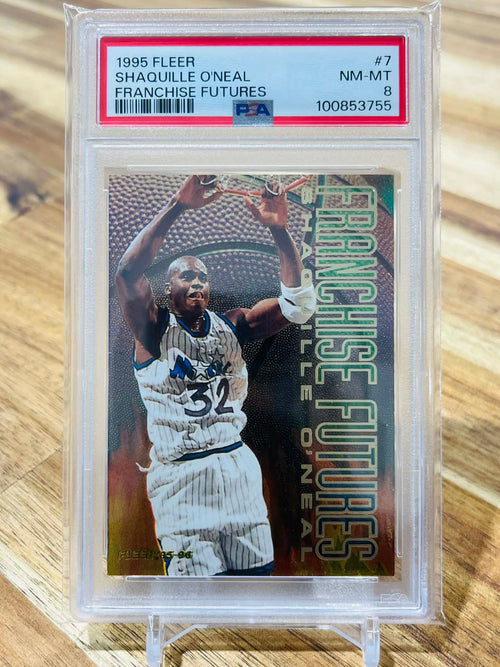 1995 Fleer Foil Franchise Futures Shaquille Oneal - PSA NM-MT 8