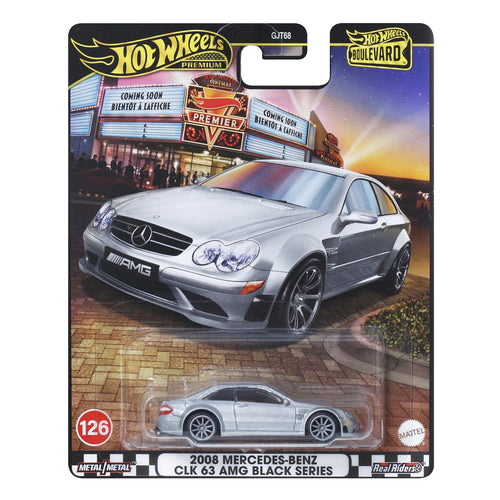 Hot Wheels Premium Boulevard 2008 Mercedes-Benz CLK 63 AMG Black Series Diecast Vehicle