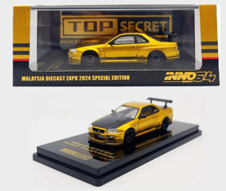 INNO64 Models 1/64 - Nissan Skyline GT-R (R34) "Top Secret" Tokyo Auto Salon 2024 Expo Model