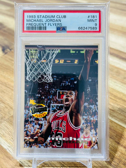 1993 Topps Stadium Club Frequent Flyers Michael Jordan #181 - PSA Mint 9