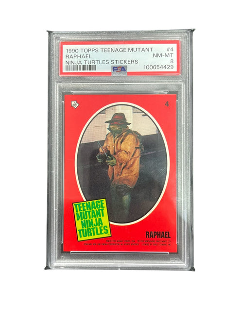 1990 Topps Teenage Mutant Ninja Turtles Raphael Sticker #8 - PSA NM-MT 8