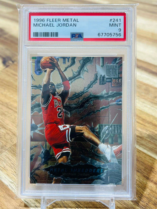 1996 Fleer Metal Shredders Michael Jordan #241 - PSA Mint 9