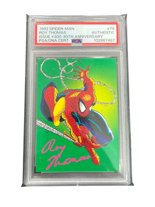 1992 Spider-Man 30th Anniversary Issue #300 Roy Thomas Autograph Card #79 -  PSA Authenticated #102887487