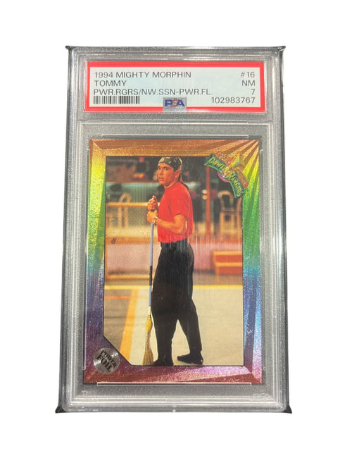 1994 Mighty Morphin Power Rangers Tommy Power Foil #16 - PSA NM 7