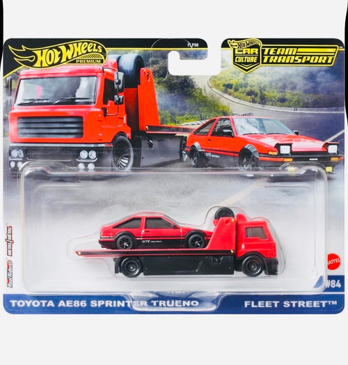 Hot Wheels Car Culture Team Transport - Toyota AE 86 Sprinter Trueno & Fleet Street