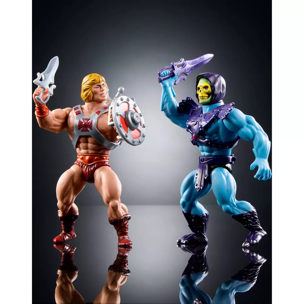 Masters of the Universe Origins Mattel 80th Anniversary Retro Punching He-Man and Skeletor