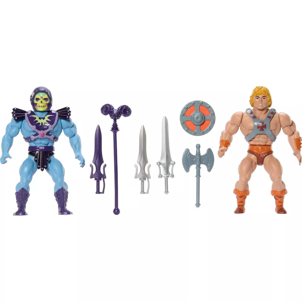 Masters of the Universe Origins Mattel 80th Anniversary Retro Punching He-Man and Skeletor