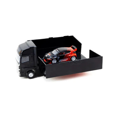 Tarmac Works 1/64 Pandem Toyota Yaris Advan - with Truck