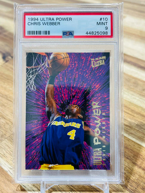 1994 Fleer Ultra Power Chris Webber #10 - PSA Mint 9