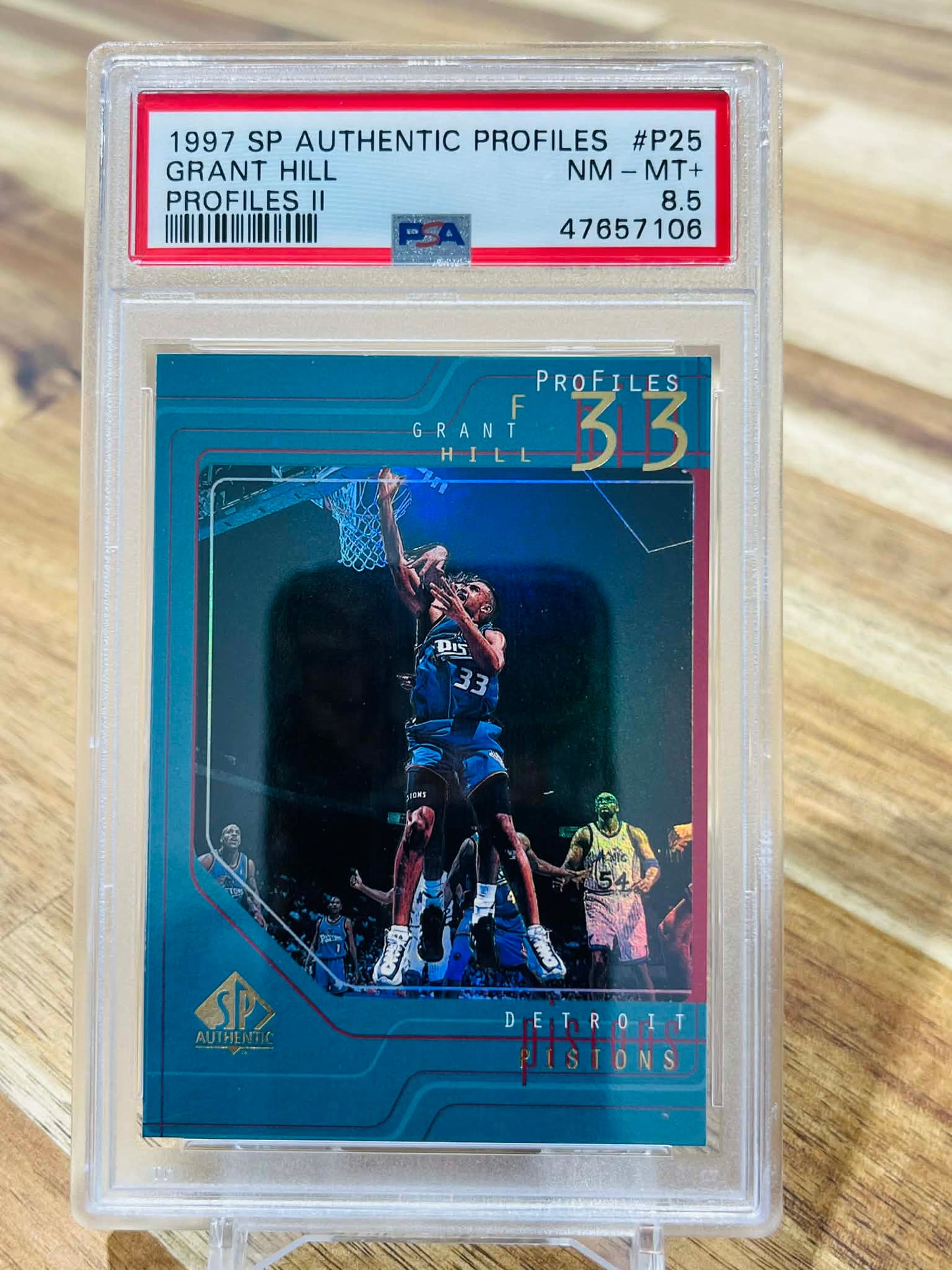 1997 SP Authentic Holo Profiles II Grant Hill #P25 Short Print - PSA NM-MT+ 8.5