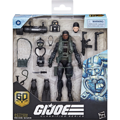 G.I. Joe - Action Sailor Recon Diver 60th Anniversary Classified Series Deluxe 6" Scale Action Figure