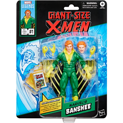 X-Men - Banshee (Giant-Size X-Men) with Mini Comic Book Retro Marvel Legends 6" Scale Action Figure