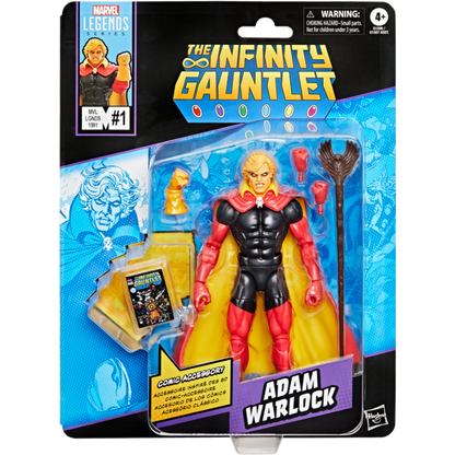 The Infinity Gauntlet - Adam Warlock with Mini Comic Book Retro Marvel Legends 6" Scale Action Figur