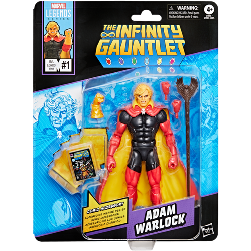 The Infinity Gauntlet - Adam Warlock with Mini Comic Book Retro Marvel Legends 6" Scale Action Figur