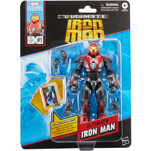 Ultimate Iron Man - Iron Man with Mini Comic Book Retro Marvel Legends 6" Scale Action Figure