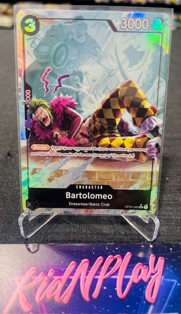 2023 One Piece Bartolomeo Op04-089 Rare Foil Card