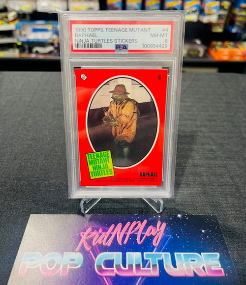 1990 TOPPS Teenage Mutant Ninja Turtles - Raphael - Ninja Turtle Stickers - PSA Near Mint 8