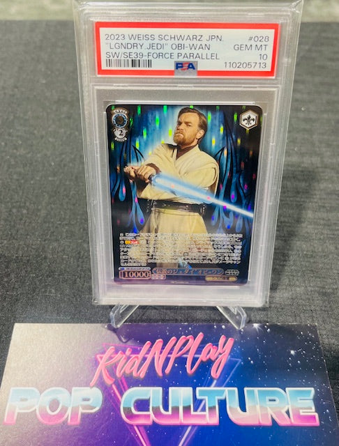 2023 Star Wars Japanese #028 - Legendary Jedi Obi-Wan - Force Parallel - PSA GEM MINT 10 (Copy)