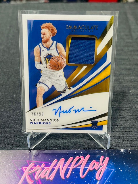 PANINI IMMACULATE - NICO MANNION RC PATCH AUTO ON CARD /99
