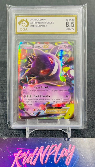 2014 Pokemon Gengar XY Phantom Forces 34/119 - CGA NM/MT 8.5