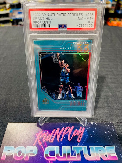 1997 SP AUTHENTIC PROFILES - GRANT HILL - PSA NM 8.5